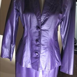 Purple Leather Suit